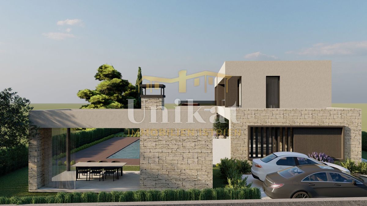 Moderna casa a schiera con piscina e vista sul verde, Poreč